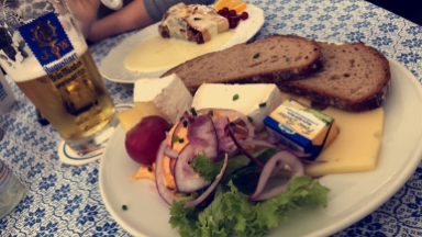 German Cheese platter (havarti, bri, gouda, and goat cheese)
