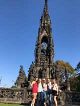 The gals and a Prague memorial